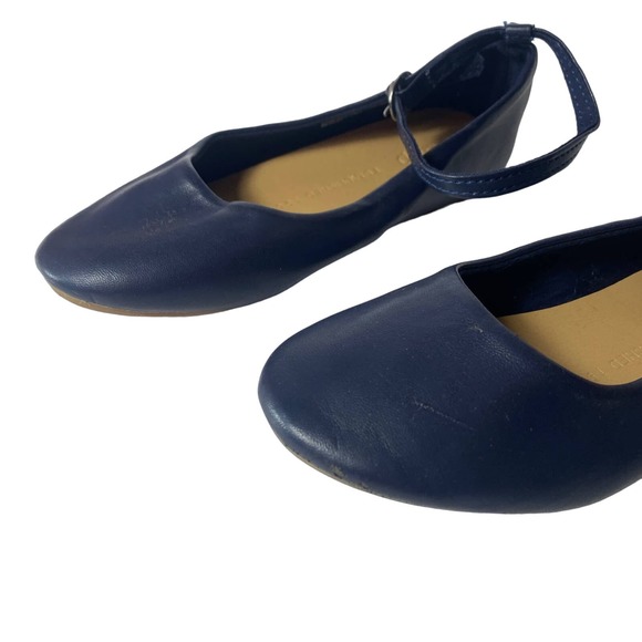 Gap Navy Blue Uniform Ankle Strap Flat Sandals Size 10 Toddler Girls - Picture 6 of 8